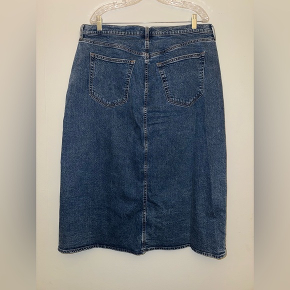 NWT UNIVERSAL THREAD women’s A-Line Maxi Denim Skirt Medium Wash High Rise sz 16 - Picture 4 of 7
